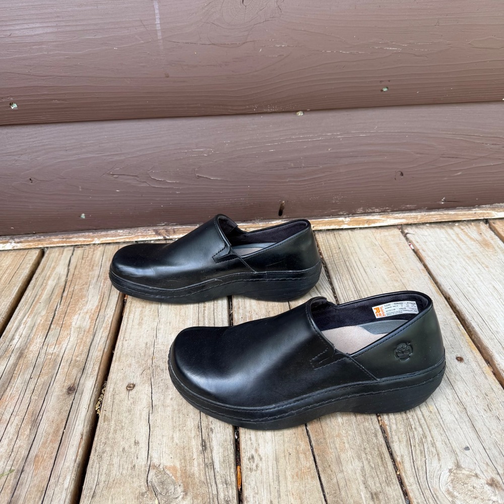 Timberland PRO Renova Professional Clogs Womens 10W Black Slip Resistant Leather - Picture 2 of 10